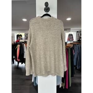 Jenni Kayne Wool Alpaca Cotton Blend Mock Neck Sweater Size S